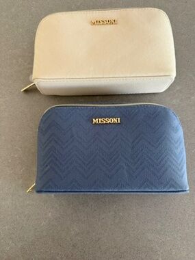 2 New (Blue & Cream) Missoni Delta One First Class Amenity Kit New Sealed